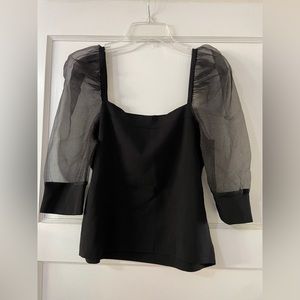 Bar III Puff Sleeve Blouse